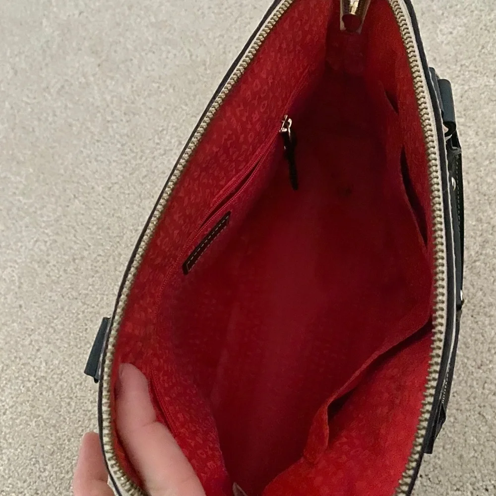 kate spade Cream and Black Leather Satchel